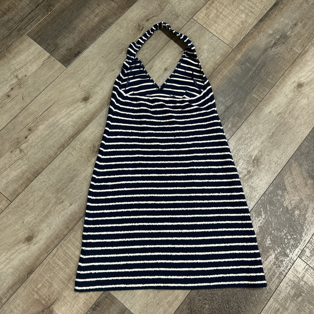Givenchy striped terry halter neck mini dress in navy - Picture 9 of 10